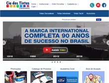 Tablet Screenshot of ciadastintas.com.br